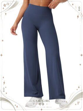 Women's High Waist Straight Leg Workout Leggings Yoga Pants